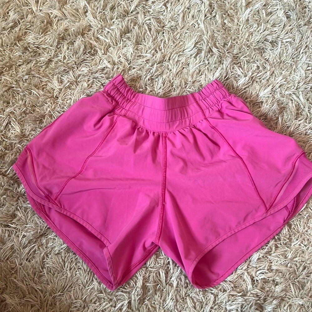 Slightly worn Lululemon sonic pink shorts